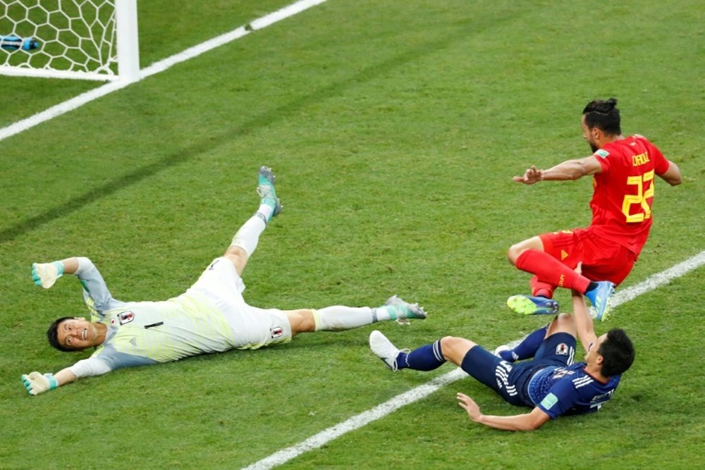 Chadli was the hero on the night. AFP