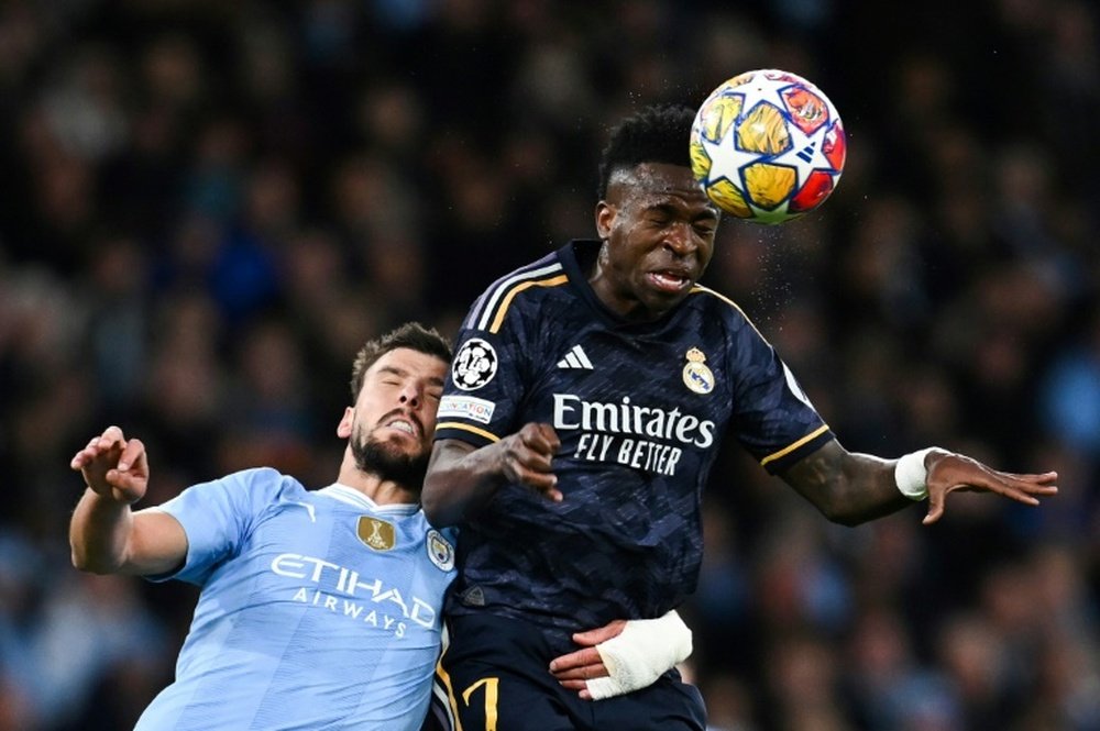 The Manchester City squad will depart for Madrid later today. AFP