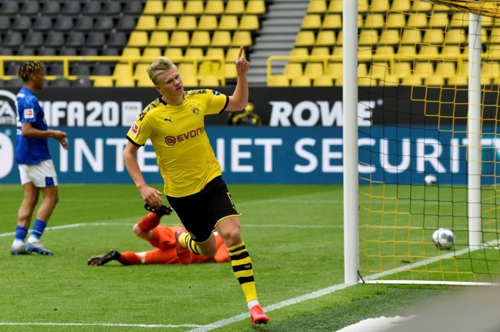 Haaland once again shone for Borussia Dortmund. AFP