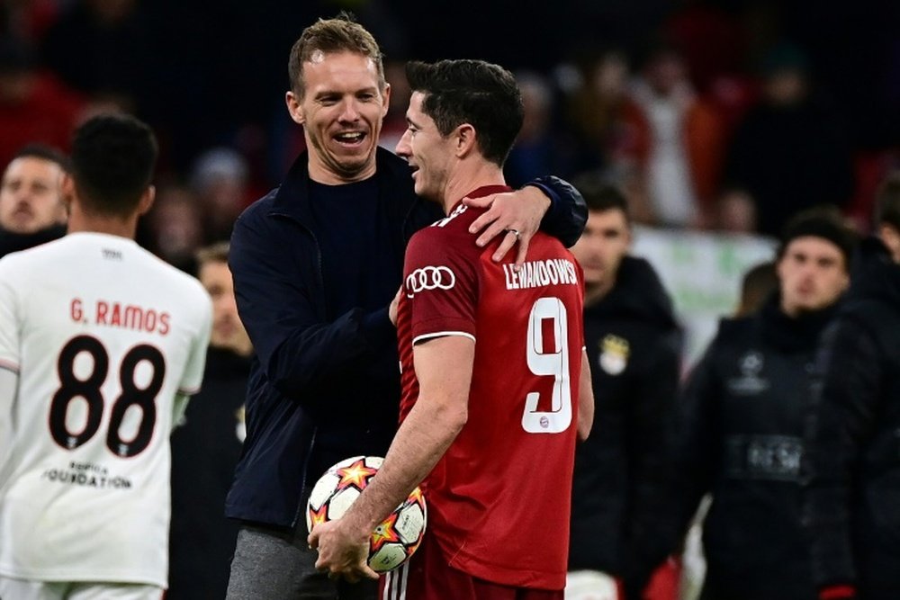 Nagelsmann admitió que tiene ganas de reencontrarse con Lewandowski. AFP