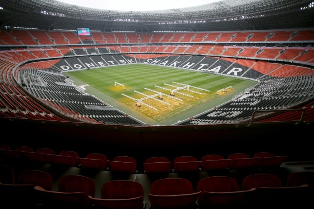 El Donbass Arena de Donetsk es quizá el estadio más moderno de toda Ucrania. AFP/Archivo