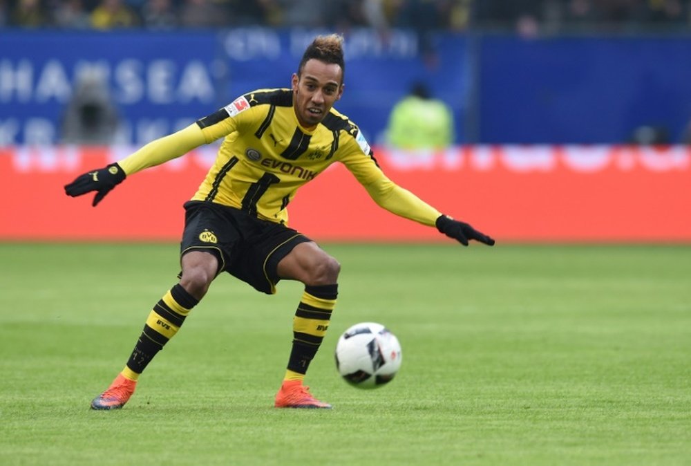 Aubameyang reconoció que quería quedarse en el Borussia Dortmund. AFP