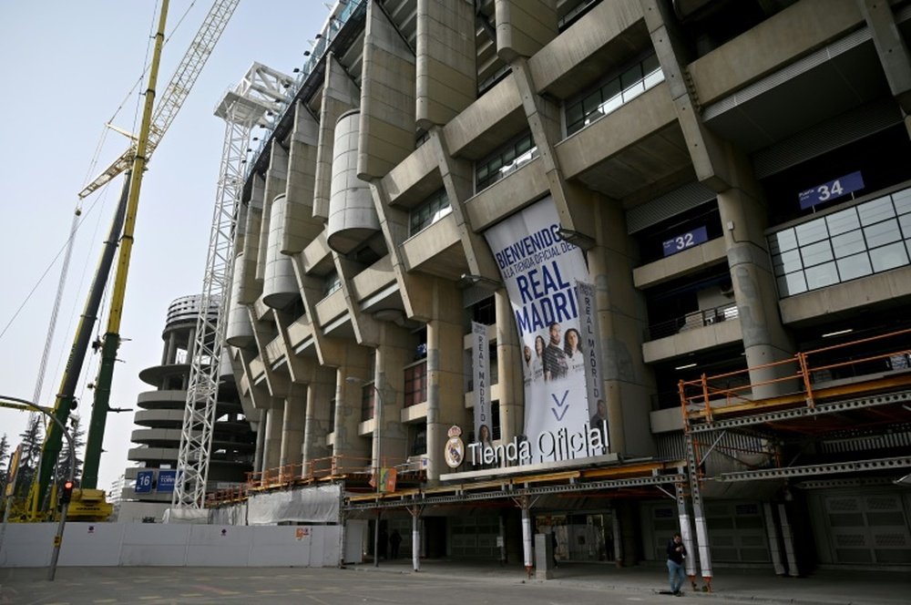 El nuevo Bernabéu sigue de obras. AFP