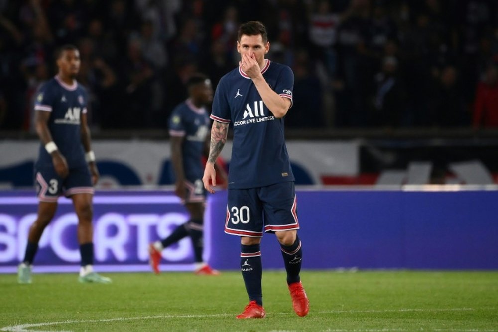 Messi got injured in PSG's win over Lyon. AFP