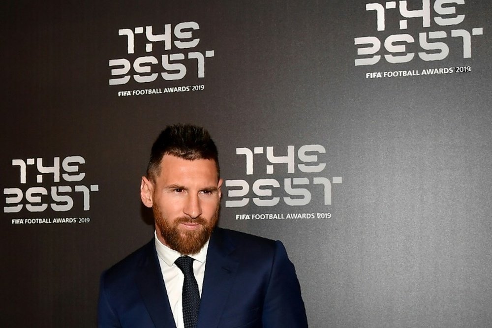 Leo Messi se emocionó al ganar su primer 'The Best'. AFP