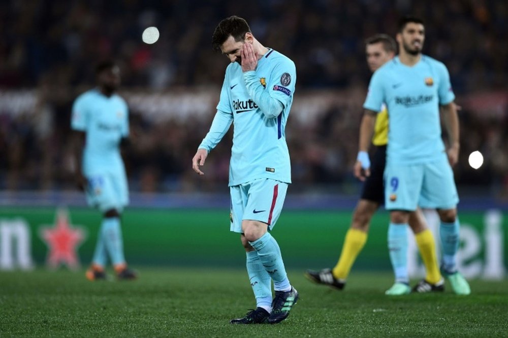 Messi had a quiet night. AFP