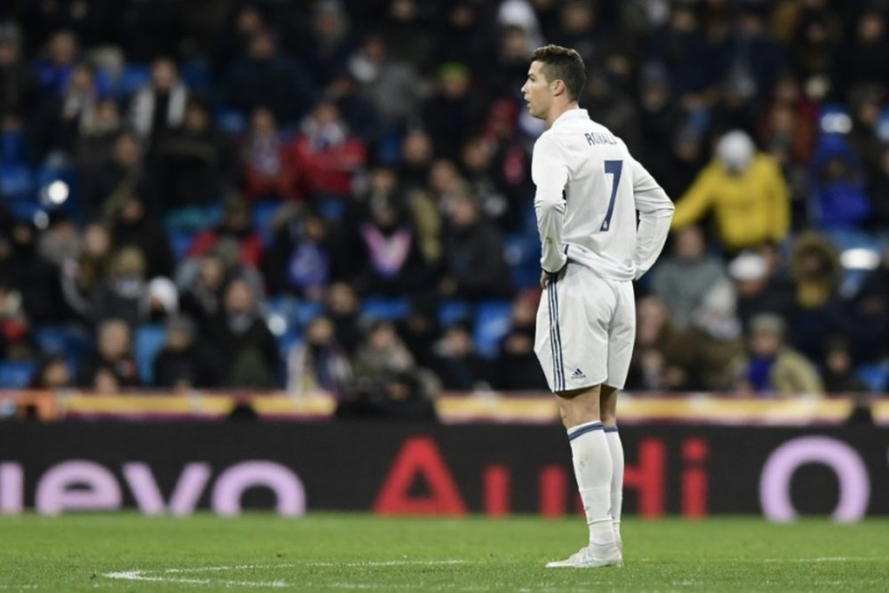 L'attaquant Cristiano Ronaldo après le match de Coupe du Roi perdu contre le Celta Vigo. AFP