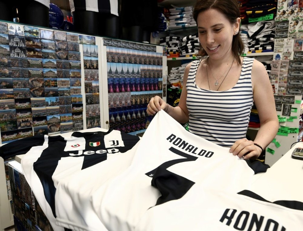 Juventus fans have been buying Ronaldo shirts since the deal was announced. AFP