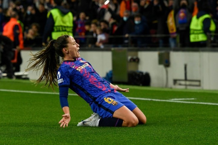 Claudia Pina marcó 19 goles en las cuatro temporadas que lleva con el Barça. AFP