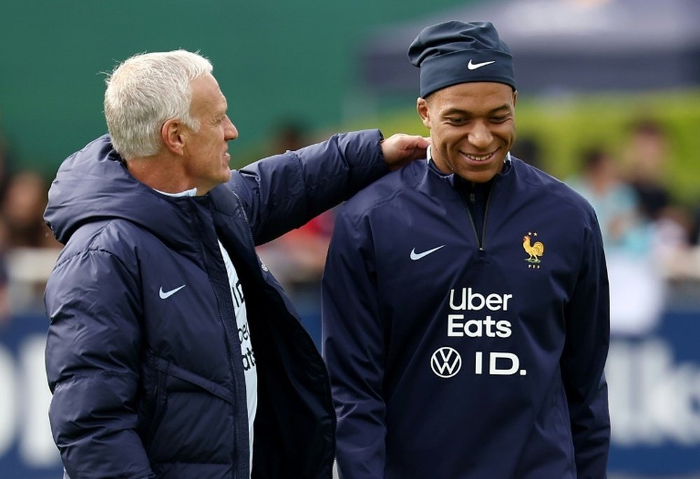 Deschamps spoke on Mbappe ahead of the game against Italy. AFP