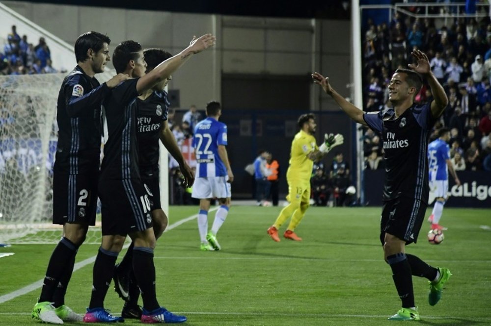 Le Real Madrid a dominé Leganés avec notamment un but de James Rodriguez. AFP