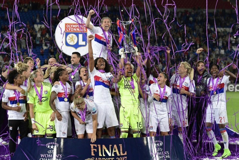 Les Lyonnaises sont au nombre de 8 dans le onze type de la Ligue des champions féminine. AFP