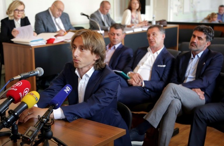 Luka Modric could be in trouble after testify in his homeland. AFP