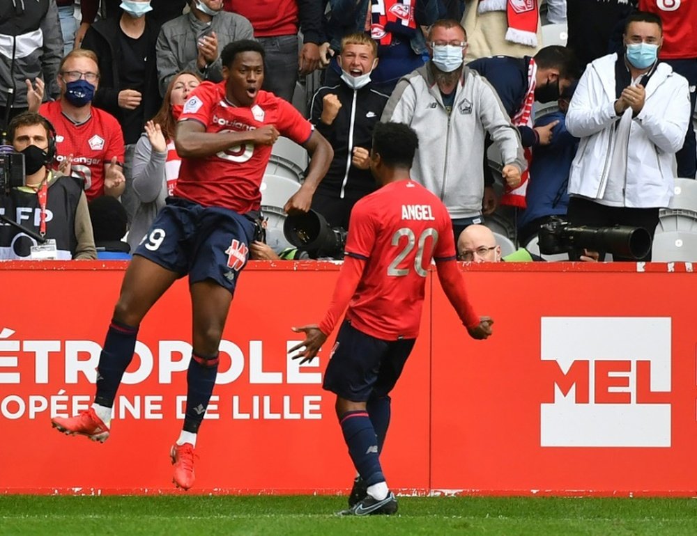 Lille conseguiu sua primeira vitória na temporada da Ligue 1. AFP