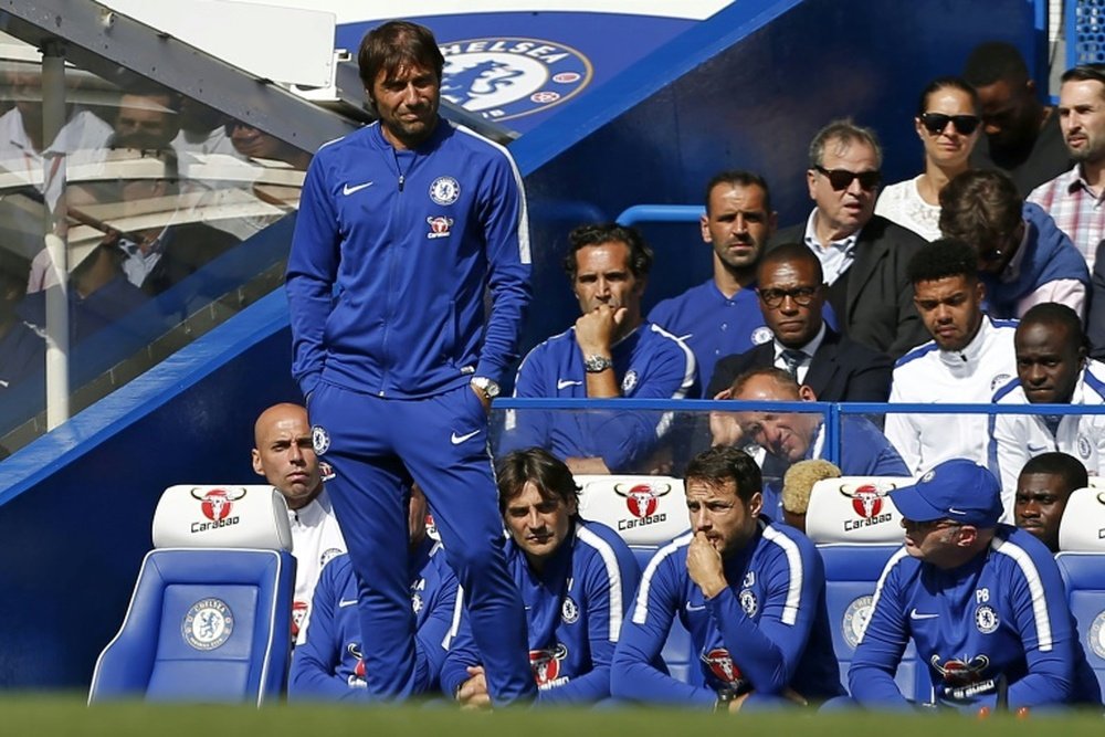L'entraîneur de Chelsea Antonio Conte lors d'un match contre Burnley. AFP