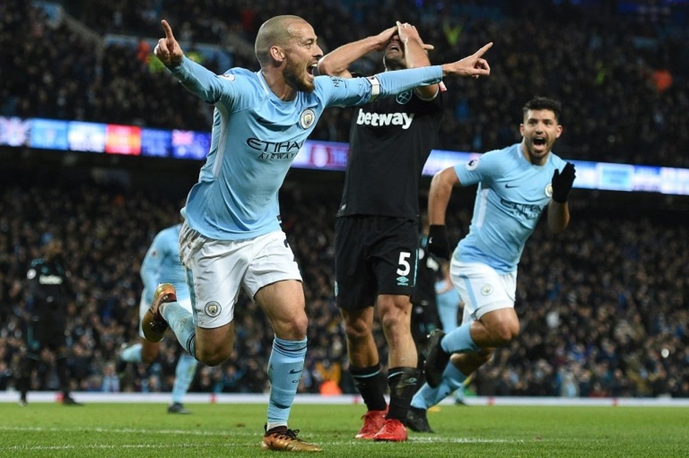 Silva firmó el gol de la victoria a menos de 10 minutos del final. AFP