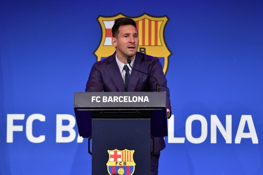Messi on his departure from Barcelona. Captura/GOL