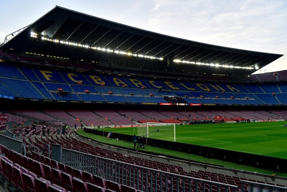 Le Barça a joué 21 matchs avec un risque d'effondrement au Camp Nou. AFP