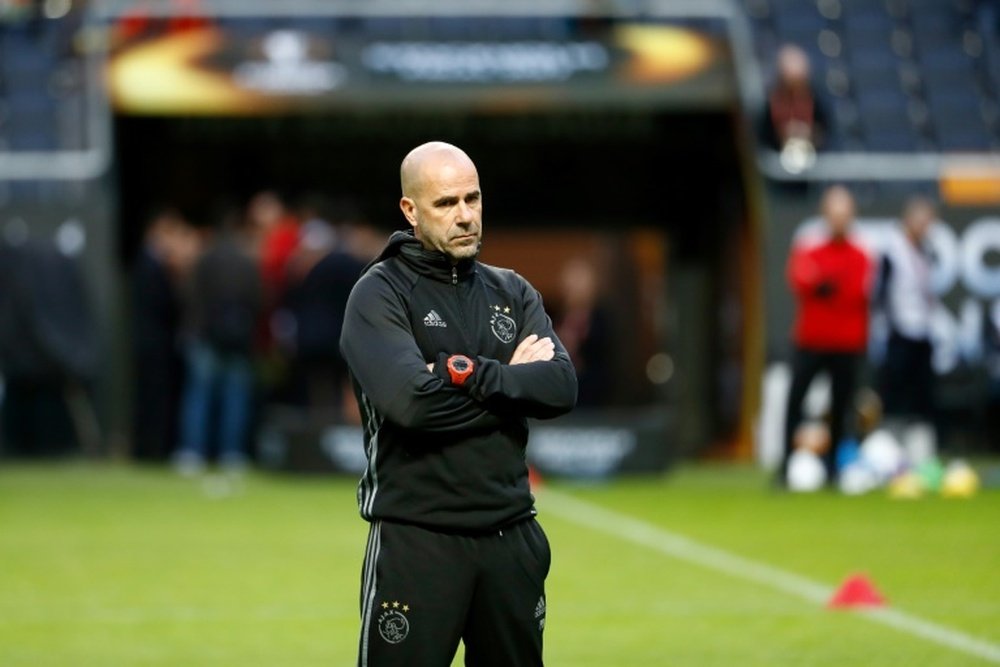 O técnico do Ajax não ficou, obviamente, satisfeito com o desfecho da final. AFP