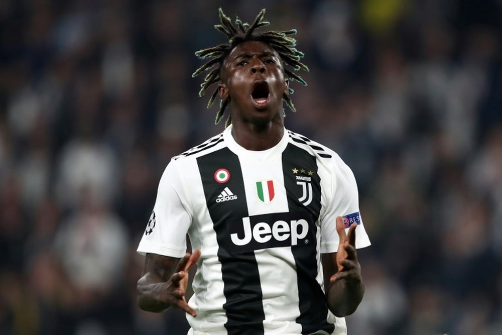 A Juventus quer renovar com Moise Kean. AFP