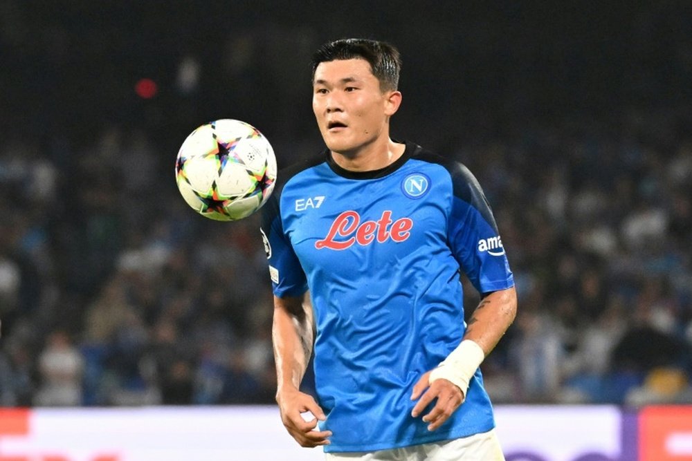 Kim Min-Jae has established himself as a regular starter at Napoli. AFP