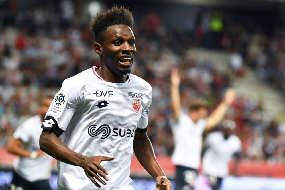 Jules Keita, una nueva estrella en la Ligue 1. AFP