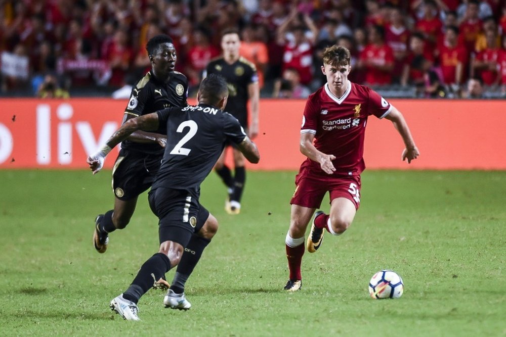 Woodburn in pre-season action for Liverpool. AFP