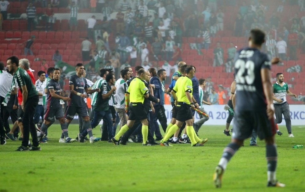Le défenseur de Beskitas Pepe, ici contre Konyaspor, le 6 août 2017 à Samsun. AFP