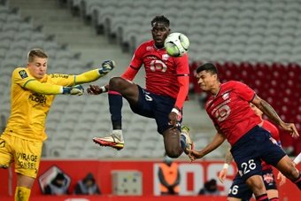 Amadou Onana, Monaco's midfield target. AFP