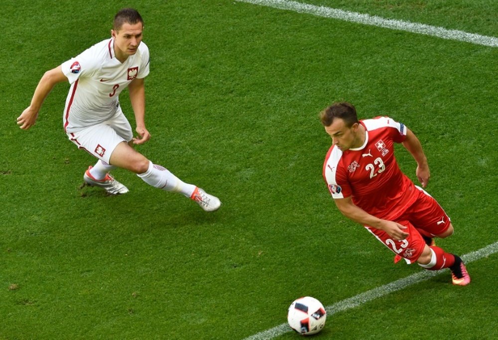Xherdan Shaqiri jugó brevemente en el Inter. AFP