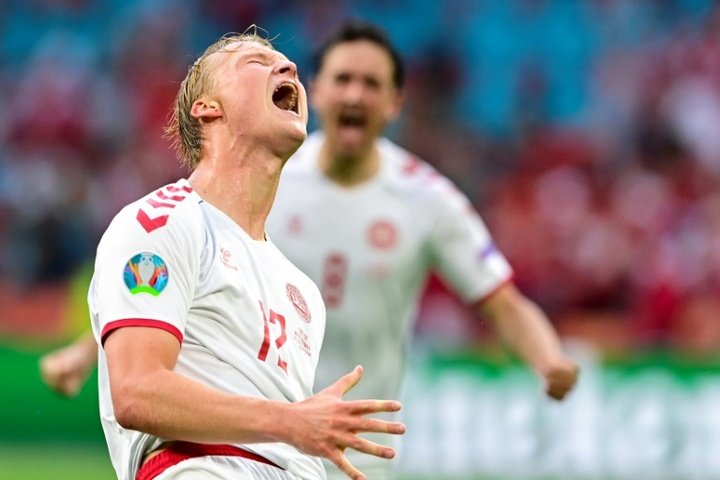 Kasper Dolberg élu homme du match Pays de Galles-Danemark