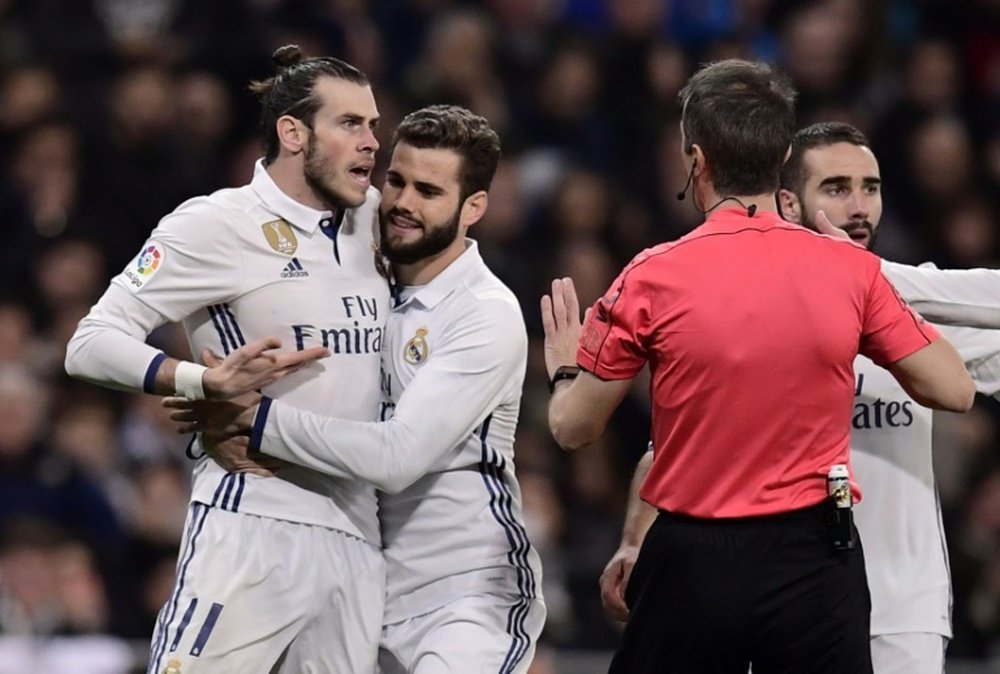 Bale foi expulso no jogo contra Las Palmas depois de uma briga com Viera. AFP