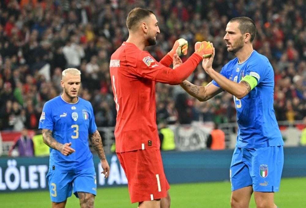 Donnarumma fecha o gol e a Itália acaba com o sonho da Hungria. AFP