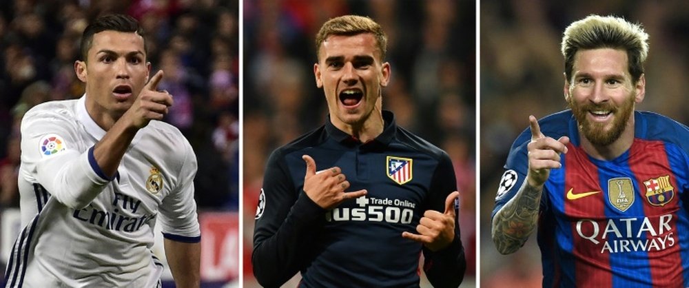 Griezmann topped 'Sky Sports' power rankings. AFP