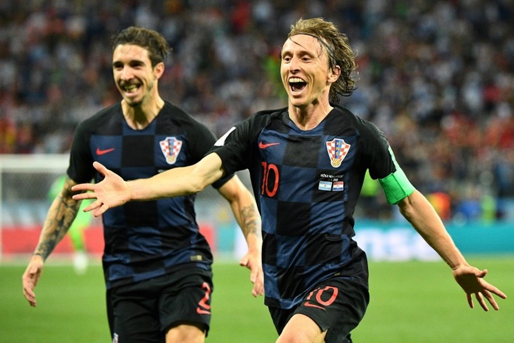 Modric sera présent lors du match face au Portugal. AFP