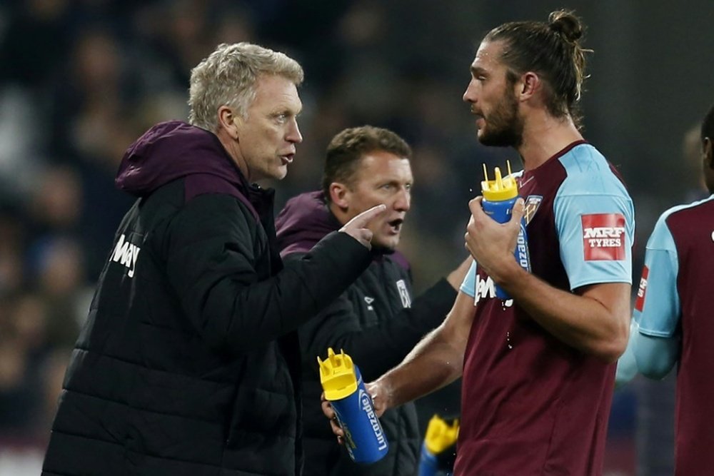 Moyes dismissed Carroll from training on Tuesday. AFP