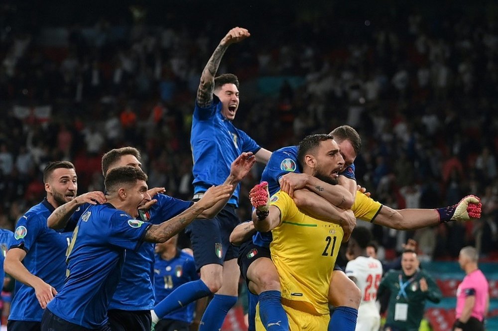 Italia ganó la Eurocopa en Wembley. AFP