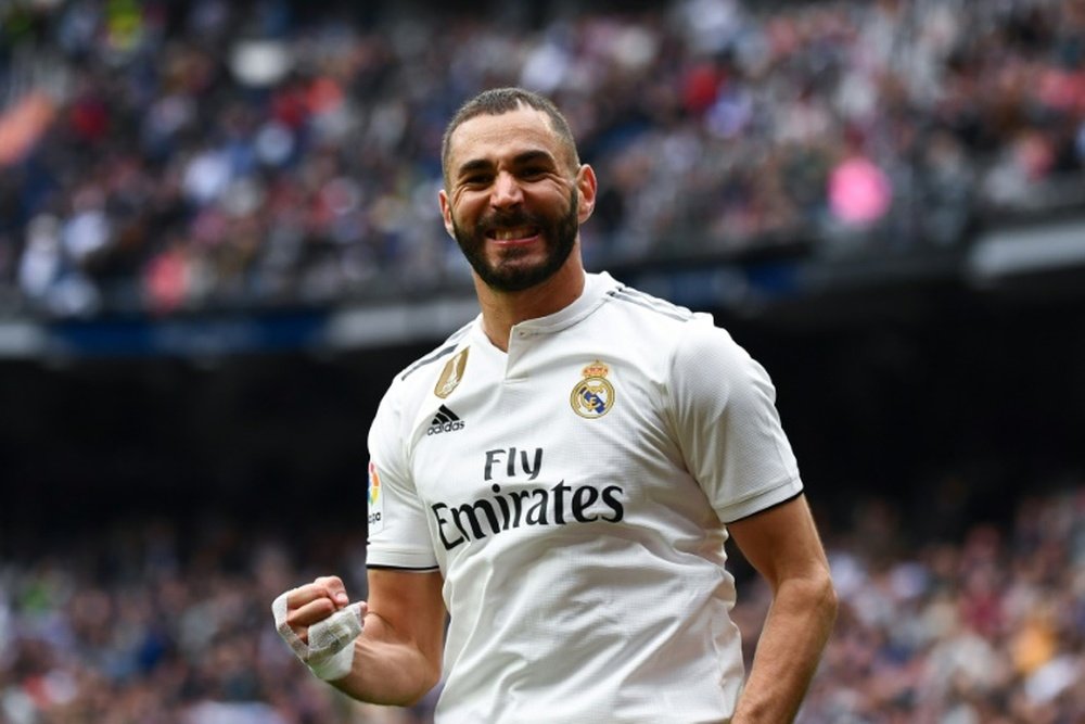 Benzema could break his own goalscoring record in La Liga. AFP