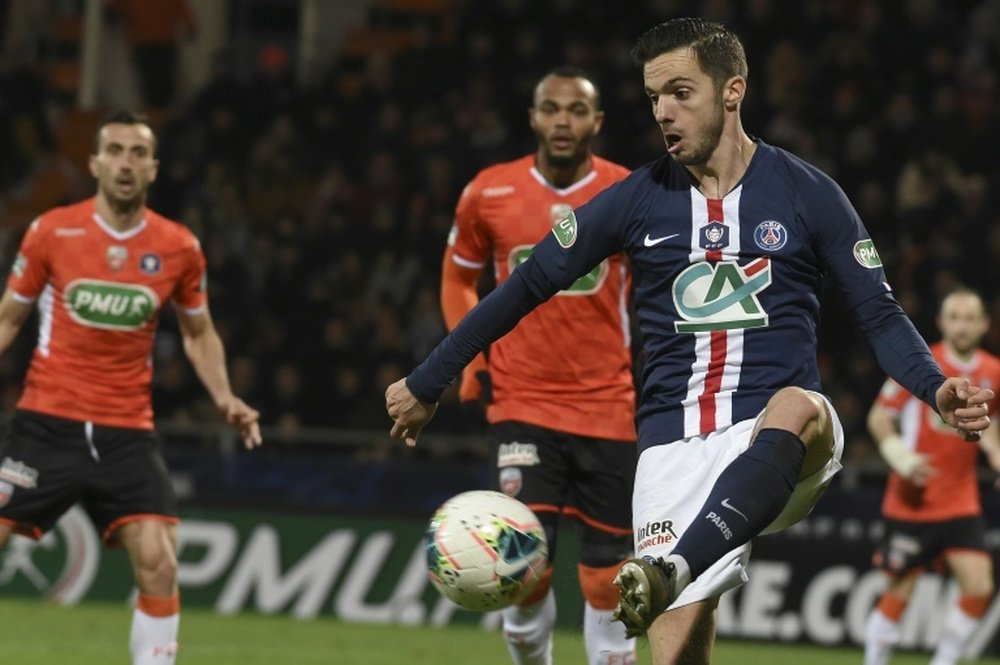 El PSG venció por la mínima al Lorient. AFP