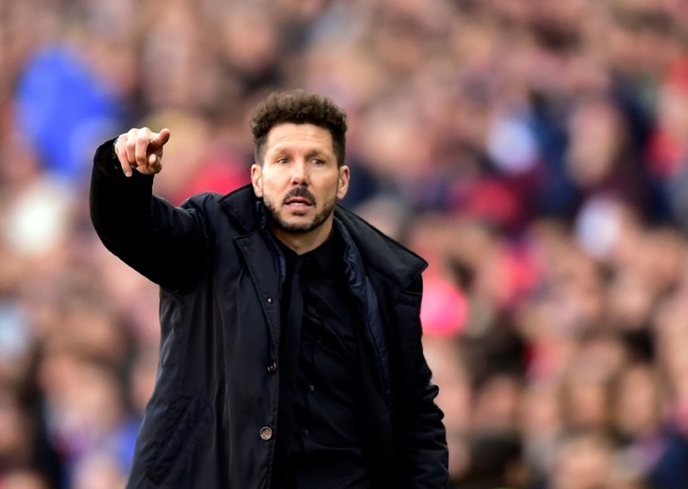 Simeone is expecting a tough test against Qarabag. AFP