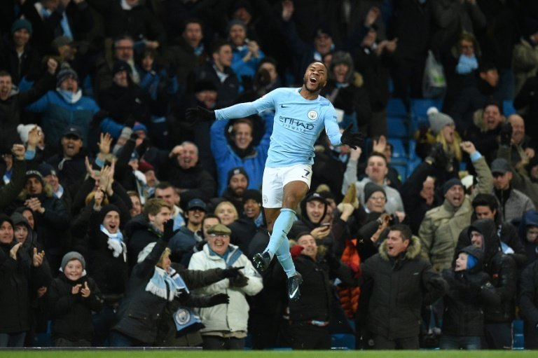 Raheem Sterling scored a dramatic late winner the last time the teams met at the Etihad. AFP