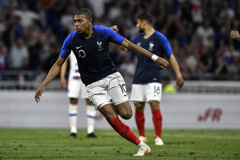 Mbappe scored an important equaliser for France. AFP