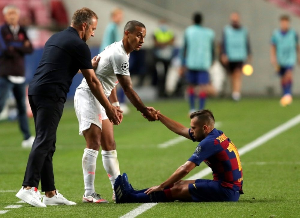 Thiago Alcantara praised Pedri at the Laureus Awards gala. AFP