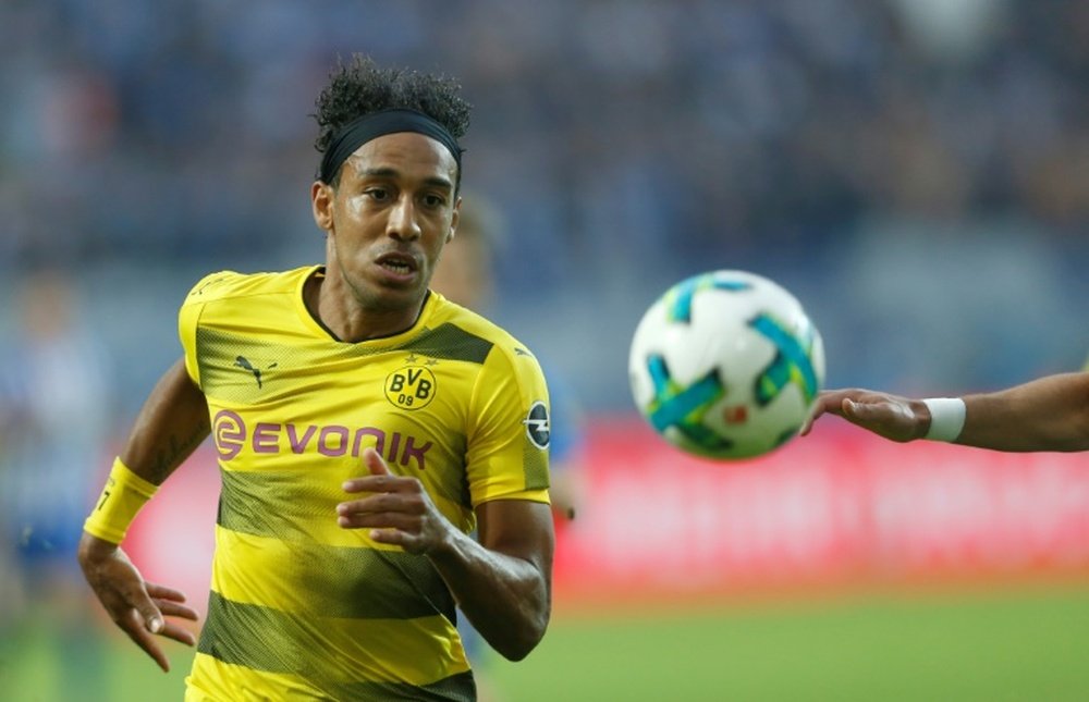 Aubameyang will be looking for revenge when Dortmund face Spurs on Wednesday night. AFP