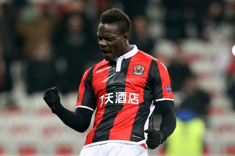 Le buteur italien de Nice Mario Balotelli. AFP