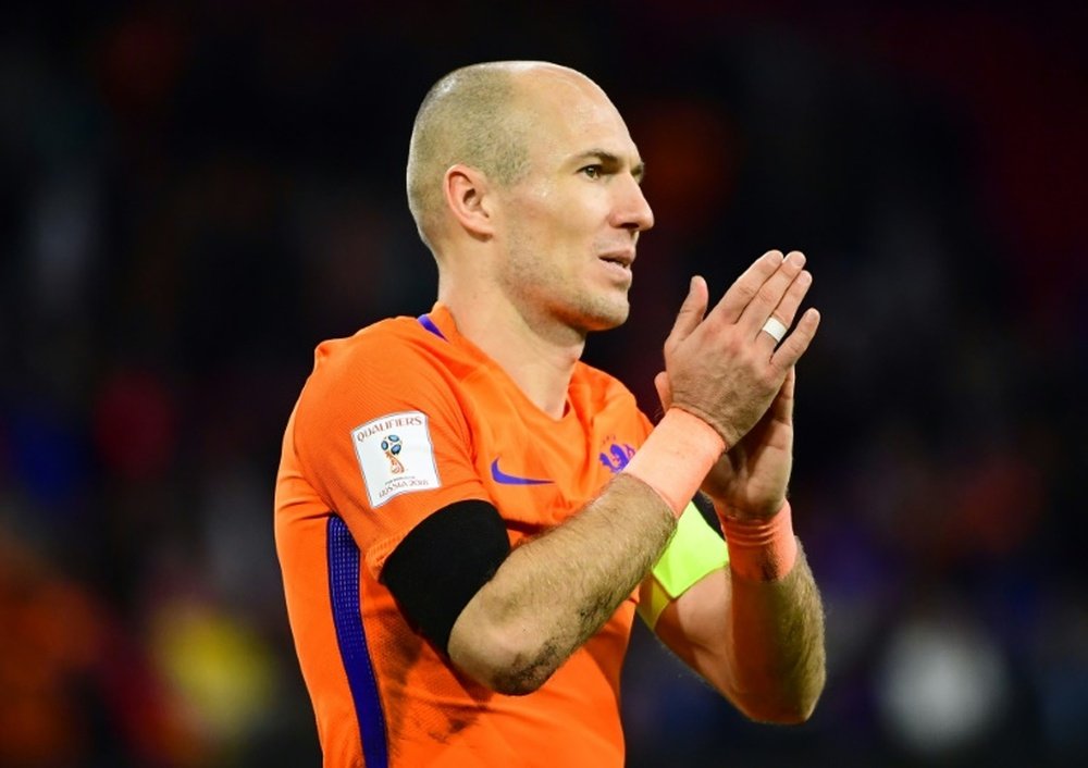 Robben bids farewell. AFP
