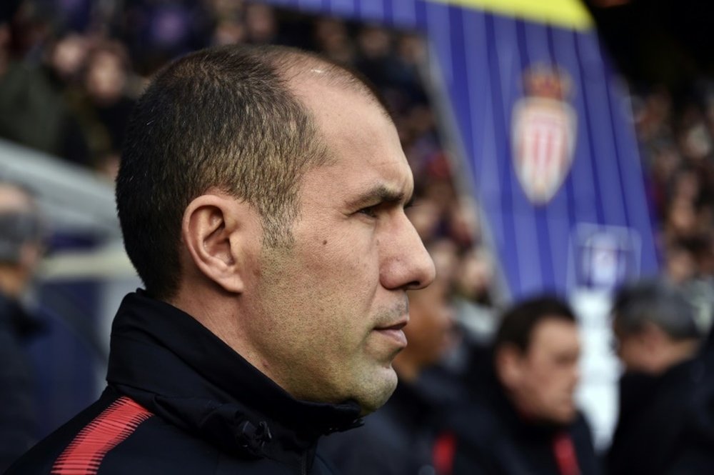 L'entraîneur de Monaco, Leonardo Jardim, lors du match de L1 à Toulouse. AFP