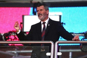 Roy Keane, ex jogador do Manchester United que agora comenta as partidas da Copa em 