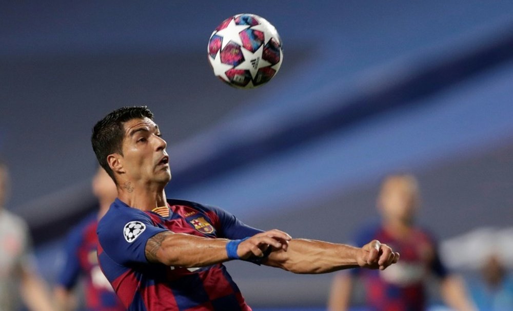El último partido de Suárez con el Barça fue el 8-2 ante el Bayern. AFP