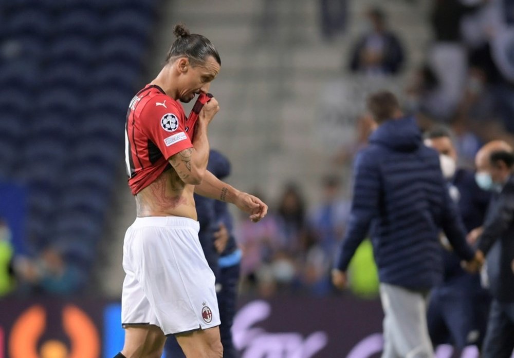 L'attaquant suédois de l'AC Milan, Zlatan Ibrahimovic. AFP